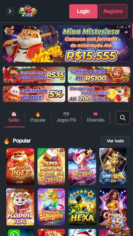 Jogos de cassino 777bet – slots, mesas e cassino ao vivo